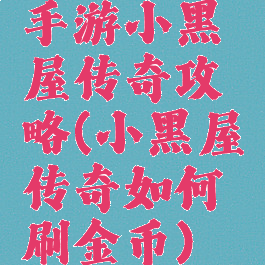 手游小黑屋传奇攻略(小黑屋传奇如何刷金币)