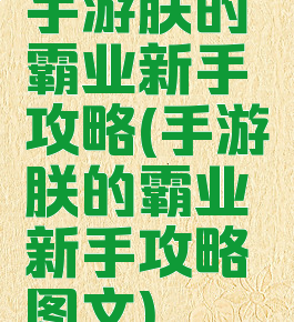 手游朕的霸业新手攻略(手游朕的霸业新手攻略图文)