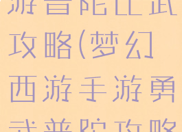 手游梦幻西游普陀比武攻略(梦幻西游手游勇武普陀攻略)