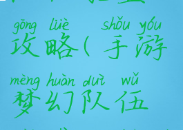 手游梦幻队伍配置攻略(手游梦幻队伍配置攻略大全)