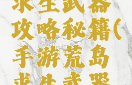手游荒岛求生武器攻略秘籍(手游荒岛求生武器怎么做)