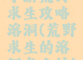 手游荒野求生攻略溶洞(荒野求生的溶洞怎么过)