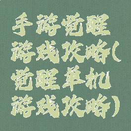 手游觉醒游戏攻略(觉醒单机游戏攻略)