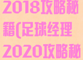手游足球经理2018攻略秘籍(足球经理2020攻略秘籍)