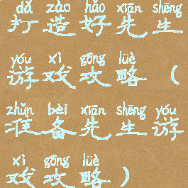 打造好先生游戏攻略(准备先生游戏攻略)