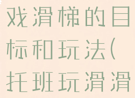 托班体育游戏滑梯的目标和玩法(托班玩滑滑梯目标)