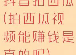 抖音拍西瓜(拍西瓜视频能赚钱是真的吗)