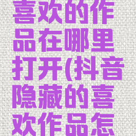 抖音隐藏喜欢的作品在哪里打开(抖音隐藏的喜欢作品怎么看)