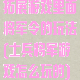 拓展游戏里面将军令的玩法(士兵将军游戏怎么玩的)