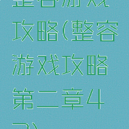 整容游戏攻略(整容游戏攻略第二章4―3)