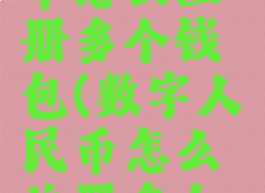 数字人民币怎么注册多个钱包(数字人民币怎么注册多个钱包账号)