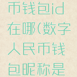 数字人民币钱包id在哪(数字人民币钱包昵称是什么)