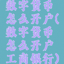 数字货币怎么开户(数字货币怎么开户工商银行)