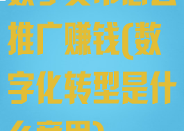 数字货币怎么推广赚钱(数字化转型是什么意思)