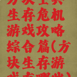 方块士兵生存危机游戏攻略综合篇(方块生存游戏有哪些)