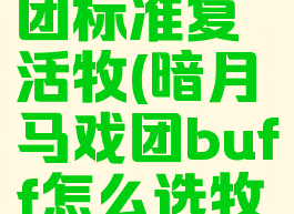 暗月马戏团标准复活牧(暗月马戏团buff怎么选牧师)