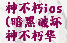 暗黑破坏神不朽ios(暗黑破坏神不朽华为版下载)