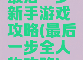 最后一步新手游戏攻略(最后一步全人物攻略)