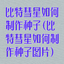 比特彗星如何制作种子(比特彗星如何制作种子图片)