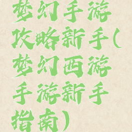 梦幻手游攻略新手(梦幻西游手游新手指南)