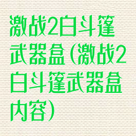 激战2白斗篷武器盒(激战2白斗篷武器盒内容)