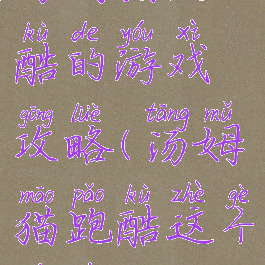 汤姆猫跑酷的游戏攻略(汤姆猫跑酷这个游戏)