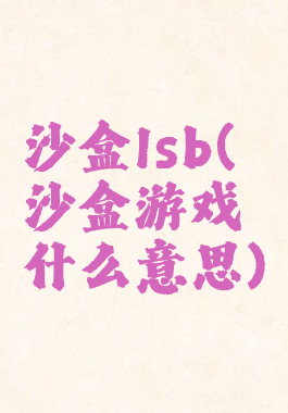 沙盒lsb(沙盒游戏什么意思)
