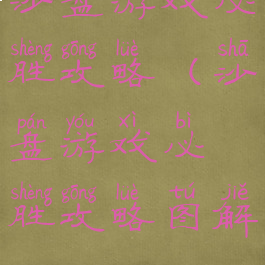 沙盘游戏必胜攻略(沙盘游戏必胜攻略图解)