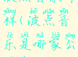 波点音乐咋样(波点音乐是哪家公司的)