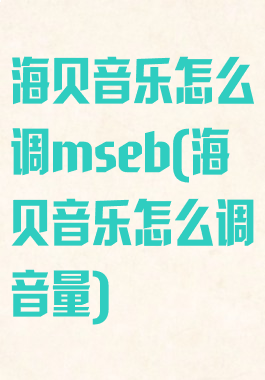 海贝音乐怎么调mseb(海贝音乐怎么调音量)