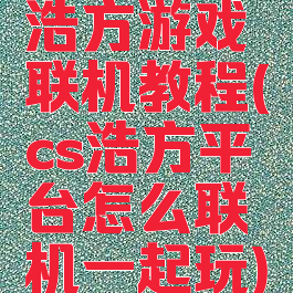 浩方游戏联机教程(cs浩方平台怎么联机一起玩)