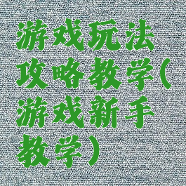 游戏玩法攻略教学(游戏新手教学)