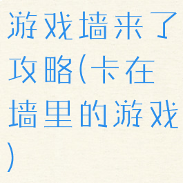 游戏墙来了攻略(卡在墙里的游戏)