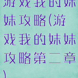 游戏我的妹妹攻略(游戏我的妹妹攻略第二章)