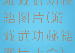 游戏武功秘籍图片(游戏武功秘籍图片大全)