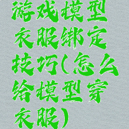 游戏模型衣服绑定技巧(怎么给模型穿衣服)