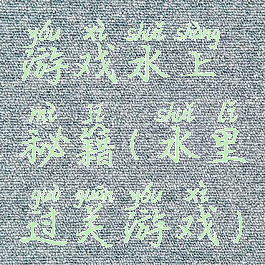 游戏水上秘籍(水里过关游戏)