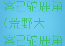 荒野大镖客2驼鹿角(荒野大镖客2驼鹿角有什么用)