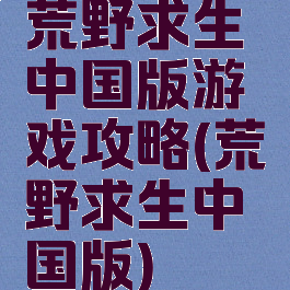 荒野求生中国版游戏攻略(荒野求生中国版)