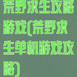 荒野求生攻略游戏(荒野求生单机游戏攻略)