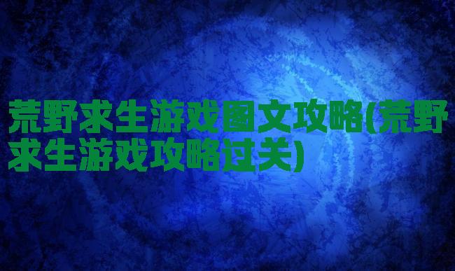 荒野求生游戏图文攻略(荒野求生游戏攻略过关)