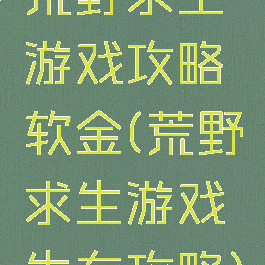 荒野求生游戏攻略软金(荒野求生游戏生存攻略)