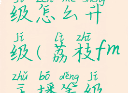 荔枝fm等级怎么升级(荔枝fm主播等级表)