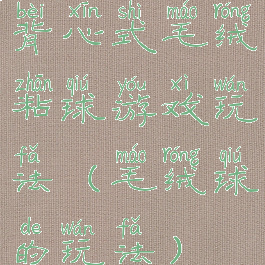 背心式毛绒粘球游戏玩法(毛绒球的玩法)