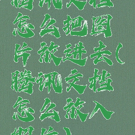腾讯文档怎么把图片放进去(腾讯文档怎么放入照片)