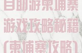 自助游柬埔寨游戏攻略秘籍(柬埔寨攻略)