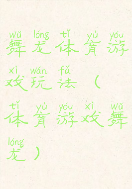 舞龙体育游戏玩法(体育游戏舞龙)