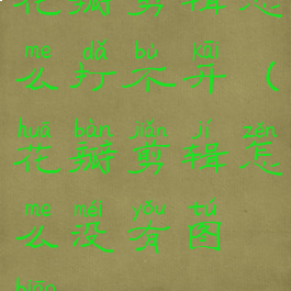 花瓣剪辑怎么打不开(花瓣剪辑怎么没有图标)