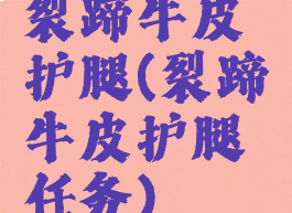 裂蹄牛皮护腿(裂蹄牛皮护腿任务)