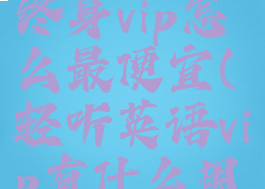 轻听英语终身vip怎么最便宜(轻听英语vip有什么用)